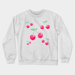 Cherry illustration sticker, summer fruit Crewneck Sweatshirt